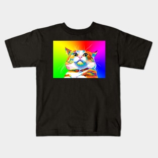 Cute Cat Meme Pop Art Kids T-Shirt